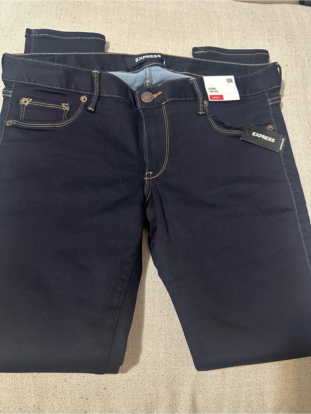 Express Women's Navy Slim Straight Jeans
